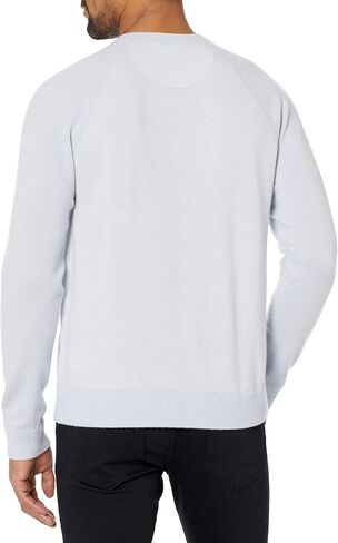 Vince Men's Birdseye Baseball Long Sleeve Crewneck Sweater in Saudi Arabia
