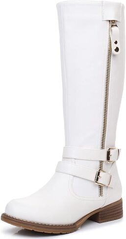 GLOBALWIN Women's Knee High Boots Fashion Comfortable Riding Boots For Women Low Heel in Saudi Arabia