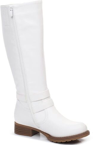 GLOBALWIN Women's Knee High Boots Fashion Comfortable Riding Boots For Women Low Heel in Saudi Arabia