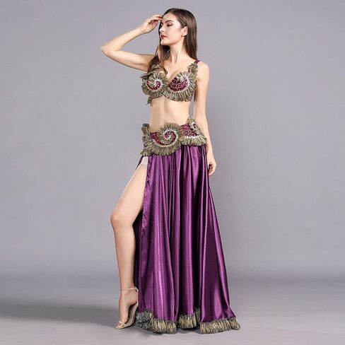 رويال سميلا ملابس رقص البطن الرقص الشرقي الصدرية حزام الرقص الشرقي تنورة طويلة القبلية أزياء رقص كرنفال الزي in Kuwait