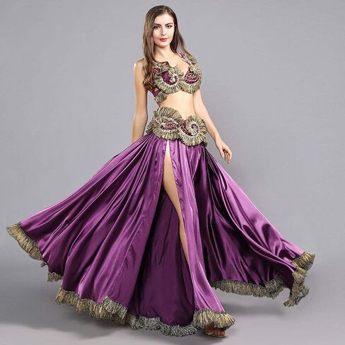 رويال سميلا ملابس رقص البطن الرقص الشرقي الصدرية حزام الرقص الشرقي تنورة طويلة القبلية أزياء رقص كرنفال الزي in Kuwait