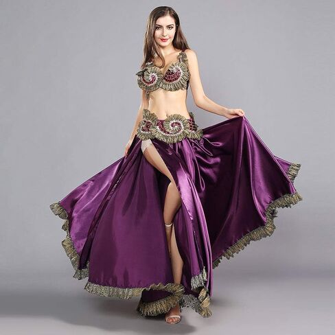 رويال سميلا ملابس رقص البطن الرقص الشرقي الصدرية حزام الرقص الشرقي تنورة طويلة القبلية أزياء رقص كرنفال الزي in Kuwait