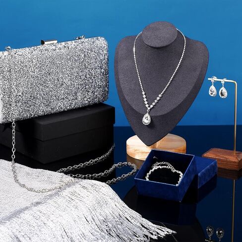 Tiamon 5 Pcs Rhinestone Jewelry Sets Shawls and Wraps Formal Clutch Purses for Women Evening Dresses Bridal Weddings in Saudi Arabia