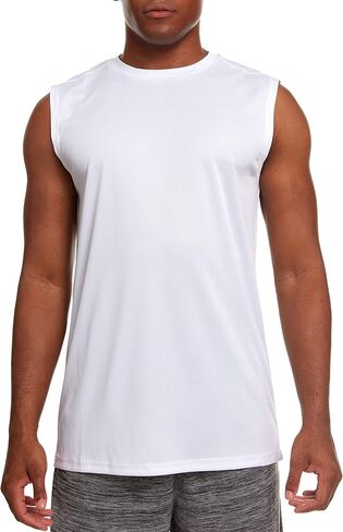 Essential Elements 5 Pack: Men's Active Quick-Dry Athletic Workout Training Gym Muscle Sleeveless Tank Top in Saudi Arabia