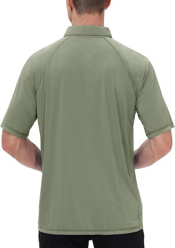 MOHEEN Men's Short Sleeve Polo Shirt Lightweight Moisture Wicking Performance Golf Shirts Solid Color in Kuwait