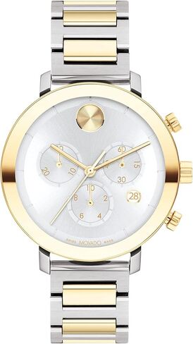 Movado Women's Bold Evolution Two-Tone Stainless Steel Case and Link Bracelet, Two Tone (Model: 3600885) in Saudi Arabia