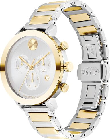 Movado Women's Bold Evolution Two-Tone Stainless Steel Case and Link Bracelet, Two Tone (Model: 3600885) in Saudi Arabia