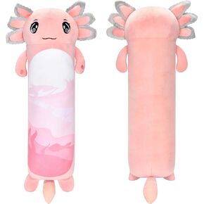 Drehth 29 Inch Long Axolotl Plush Body Pillow Cute Axolotl Stuffed Animal Toys Soft Cuddle Pillow Axolotl Plushie Gifts for Kids Adults Girls in Saudi Arabia