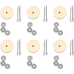 HEALLILY Doll Joint Accessories DIY Wooden Rotatable Nail Tip Joint Teddy Bear Joint Accessories Joint Joint Bolt 10 Sets a Pack (Silver 12MM)
