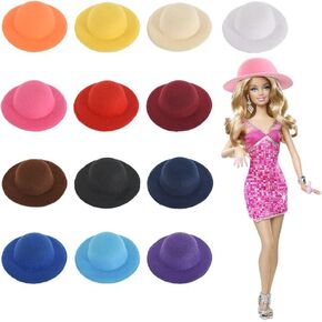 HUIANER Mini Formal Hats 14pcs Doll Hat Art DIY Craft Miniature Doll Decoration Christmas Tree Ornaments Doll Accessories in Saudi Arabia