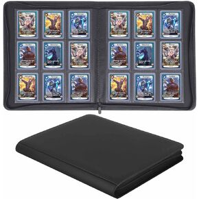 9-Pocket Binder Fit for Topload Card Holders, Trading Card Storage Album Compatible with 288 3"x4" Hard Plastic Card Sleeves (White-Red) in Saudi Arabia