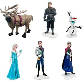 6 قطع من زينة الكيك بتصميم فروزن، لوازم حفلات اعياد الميلاد بنمط فروزن، زينة كعكة عيد ميلاد الاطفال in Kuwait