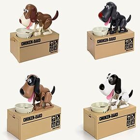 YAOC Piggy Bank, My Dog Piggy Bank,Kids Stealing Coin Bank Piggy Bank Money Saving Box Dog Shake Heads Tail Ears Rotating (4PCS) in Saudi Arabia