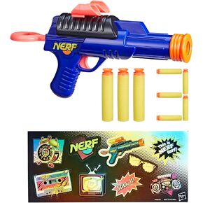 Nerf Sharp92 Blaster, 3 Nerf Suction Tip Darts, Sticker Sheet, Retro Nerf Blaster and Package, Toy Foam Blaster for Kids Outdoor Games in Saudi Arabia