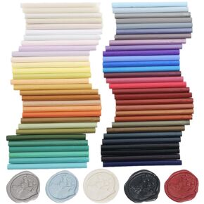 40 Pcs Glue Gun Sealing Wax Sticks for Wax Seal Stamp, Multicolored Wax Sealing Glue Gun Sealing Wax Sticks Mini Glue Stick, Mixed Color Wax Seal Set Great for Wedding Invitations,Christmas Gift (402)