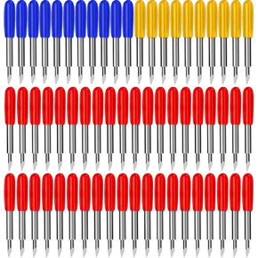60 Pcs Replacement Blades Compatible with Explore Air One/Air/Air 2/ Air 3 / Maker/Maker 3 Expression Vinyl Cutting Machines 40 pcs 45 Degree Standard Blades + 10pcs 60 Degree Deep Cut Blades +10pcs 30 Degree Blades