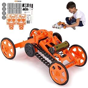 لعبة تجميع السيارات التي تصنعها بنفسك هندسة ستيم للأولاد والكبار - مجموعة سيارات بناء ميكانيكية كهربائية رباعية الدفع، مركبة تسلق رائعة حقيقية للتجارب العلمية ومشاريع بناء الدوائر in Kuwait