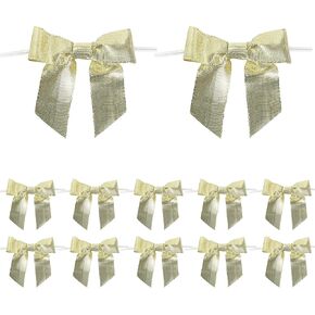 AIMUDI الذهب عيد الميلاد الأقواس 3 "الأقواس الذهبية الصغيرة تويست التعادل لشجرة عيد الميلاد الأقواس الذهبية لأكاليل الأقواس الصغيرة لتغليف الهدايا الأقواس الجاهزة للحرف كعكة البوب ​​حفل زفاف الديكور -24 التهم in Kuwait