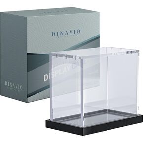 PKMN Booster Box Case Acrylic Display - Booster Box Protector Case - 8mm + 5mm Acrylic 5x3mm Magnets - Compatible with PKMN Booster Boxes (Black Base)