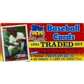 Topps 1991 Traded Baseball Set 132 بطاقة - مختومة in Saudi Arabia