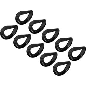 uxcell Acrylic Link Rings, 35mm Quick Linking C-Clips Hooks for Purse Bag Chain, DIY Craft Making, Black 100Pcs