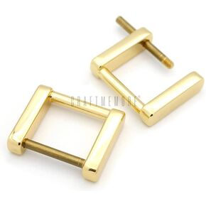 CRAFTMEMORE Rectangle Screw Rings Buckle Strap Connector Rectangular Shackle Screw Purse Bag Loop 4pcs