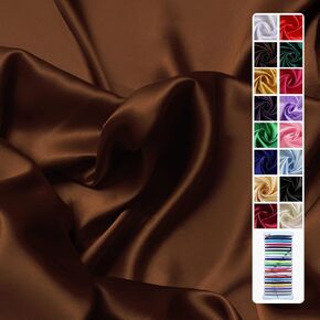 Black Satin Fabric 60 Inch by 1 Yards Solid Silky Charmeuse Fabrics for Wedding Decoration Table Cover DIY Dress Fashion Backdrop Crafts Support