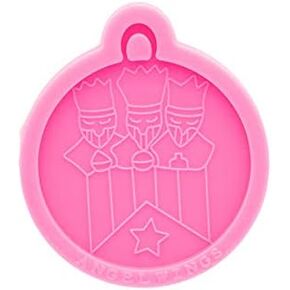 Super Glossy Puerto Rico Three Men Wise Man Style Silicone Resin Mold Silicone Mold Epoxy Craft Silicone Keychain Moulds for DIY Necklace Jewelry Making in Kuwait