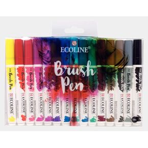 مجموعة أقلام فرشاة ايكولين | 15 لون (11509008) in Kuwait