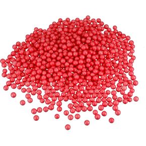 DMiotech 1 Pack 0.3-in Foam Beads Ball Polystyrene Round Foam Balls Red for DIY Craft, Arts, Party Decoration