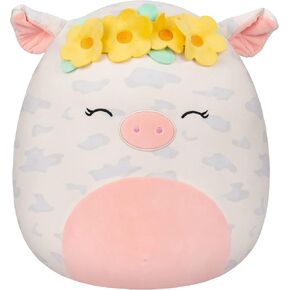 Squishmallows 16-Inch Rosie Spotted Pig with Yellow Flower Crown - Large Ultrasoft Official Kelly Toy Plush - Amazon Exclusive