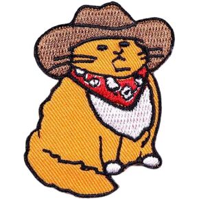 رعاة البقر الغربية القط التصحيح التطريز لطيف الحيوان التطريز التصحيح يزين الحديد على / خياطة على بقع مضحك بقع مطرزة شعار بقع مطرزة لحقائب الظهر والسترات قبعة الملابس DIY الديكور in Kuwait