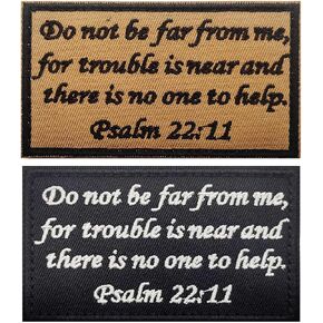 Isaiah 54:17 Tactical Morale Patches, 2Pcs Bible Verse No Weapon Forged Against You Will Prevail Embroidery Patches Set for Caps Bags Backpacks