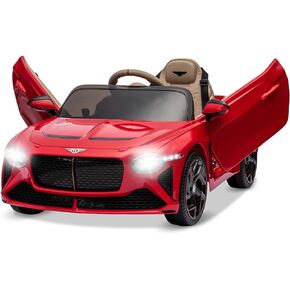 Hetoy Kids Ride On Car, Licensed Bentley Bacalar 12V Electric Vehicles w/Parent Remote Control, Scissor Door, Suspension, 3 Speeds, LED Lights, Horn, Battery Powered Ride on Toy for Boys Girls, Green