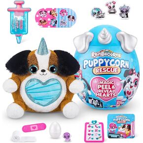 Rainbocorns Sequin Surprise Series 5 Puppycorn Rescue (سجق نادر) من ZURU، حيوانات محشوة قطيفة قابلة للتجميع، بيضة مفاجأة، ملصقات، سلايم حقنة، للأعمار من 3 سنوات فما فوق للفتيات والأطفال in Kuwait
