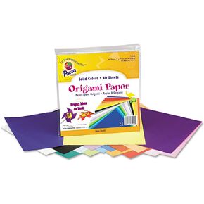 Pacon 72200 Origami Paper, 30 lbs., 9 x 9, Assorted Bright Colors, 40 Sheets/Pack