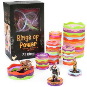 Rings of Power - Tabletop Condition Markers - RPG Board Game Accessories - Colorful Ring Set for HP, Effects, Damage, Spells, & Stats - for DND & More Strategy Games - 72 Pieces, Standard & Mini Size in Kuwait