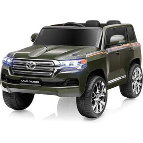 VIVOHOME Kids Ride On Car 2 Seater، شاحنة لعبة تعمل بالبطارية Toyota Land Cruiser مرخصة 12 فولت مع جهاز تحكم عن بعد، مشغل موسيقى USB، أضواء LED، وقرن، 4 عجلات للأطفال من سن 3 إلى 8 سنوات هدية in Kuwait