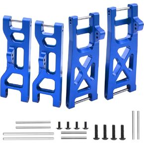 ShareGoo Aluminum Alloy Front & Rear Lower Suspension A-Arms Set Upgrades Part Compatible with Horizon ECX 1/10 2WD Ruckus Axe Brutus Circuit AMP MT/DB Crush RC Car Buggy Tuck (Dark Blue)