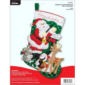 Bucilla Felt Applique Stocking Kit Santa Choir Practice, 18" in Saudi Arabia