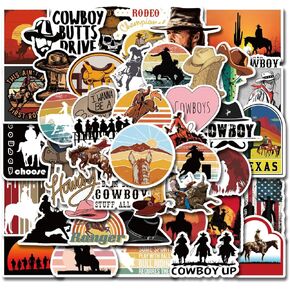 Western Stickers 51PCS Cowboys Stickers and Decals,Western Stickers for Water Bottles,Horse Stickers Pack for Teens Aldult in Kuwait