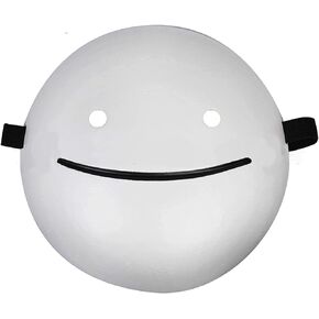 اكس جي اس قناع دريم سمايل وايت للهالوين - قناع للحفلات التنكرية، نفس النمط للفيديو الموسيقي - قناع دريم كوسبلاي (22.5 سم)، 23.5 سم in Kuwait