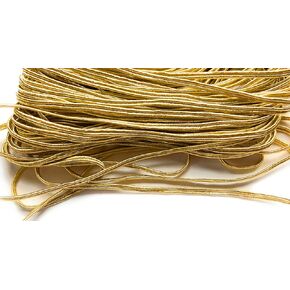 2mm Light Yellow (Gold) Soutache Rayon Braided Cord Beading , Sewing ,Quilting Trimming String 10 Yards in Saudi Arabia