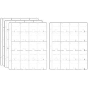 Yowxeedi Trading Card Pages Sleeves Protector for 3 Ring Small Binders Top Loading 20 Pages 400 Cards for Mini NFC Amibo Card Mini Animal Crossing Zelda NFC Coins Stamps in Kuwait