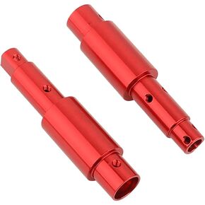 1 Pair Aluminium Alloy Rear Axle Tube for 1/10 RC Crawler Axial SCX10 PRO Metal CNC Upgrade Part (Black)