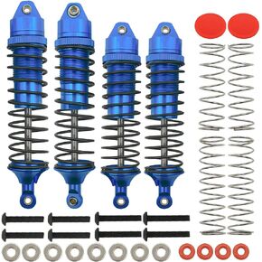 Rcawd 4Pcs Front Rear Full Alloy Shocks Compatible With Arrma 3s Blx Upgrade Parts Shocks Absorber Damper Arrma New Old Big Rock Arrma Typhon Arrma Vorteks Arrma Senton Arrma Granite Red Parts