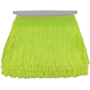 Heartwish268 ذات شراشيب من الدانتيل وألياف البوليستر وشرابة 6 بوصات عرض 10 ياردة طول للملابس إكسسوارات فستان الزفاف اللاتينية DIY مظلة ديكور أسود أبيض أحمر (أصفر متوهج) in Kuwait