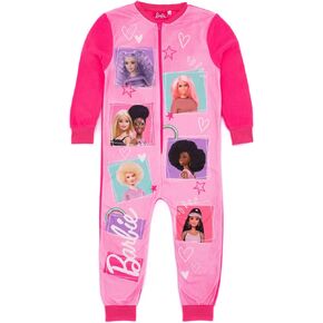 Barbie Girls Onesie | Pink All In One Fleece Pyjama Loungewear | Toy Doll Overall Jumpsuit | Kids PJs Sleepsuit Nightwear in Kuwait