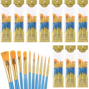مجموعة فرش طلاء فنية مكونة من 100 قطعة، فرشاة صغيرة تفصيلية، فرشاة طلاء بالألوان المائية الزيتية، فرش رسم فنية للرسم الأكريليك، قماش صخري لوجه الجسم، مستلزمات الحرف الفنية للرسم للأطفال البالغين in Kuwait