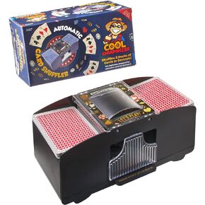 Cool Chimpanzee Automatic 2-Deck Card Shuffler, Home Poker Games, Blackjack, Rummy, War, Texas Hold 'Em, PLO, Omaha, Stud and More